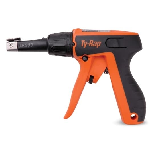 Ergonomic Hand Tool for Nylon Cable Ties 18-50 Pounds, 0.094-0.184 Cable Tie Width