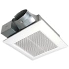 Fan with ECM motor and Pick-A-Flow 50, 80 or 100 CFM, ceiling or wall mount, 3-3/8" housing depth. 