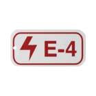1.5"X3"ENERGY TAGS RED/WHT,E-4,ADH,25/PK