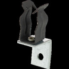 Right Angle Bracket Assembly and Push In Conduit Clip Assembly, 1/4" Mounting Hole, Conduit Clip Fits 1/2" EMT, Pre-Galvanized/Spring Steel