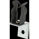 Right Angle Bracket Assembly and Push In Conduit Clip Assembly, 1/4" Mounting Hole, Conduit Clip Fits 1/2" EMT, Pre-Galvanized/Spring Steel