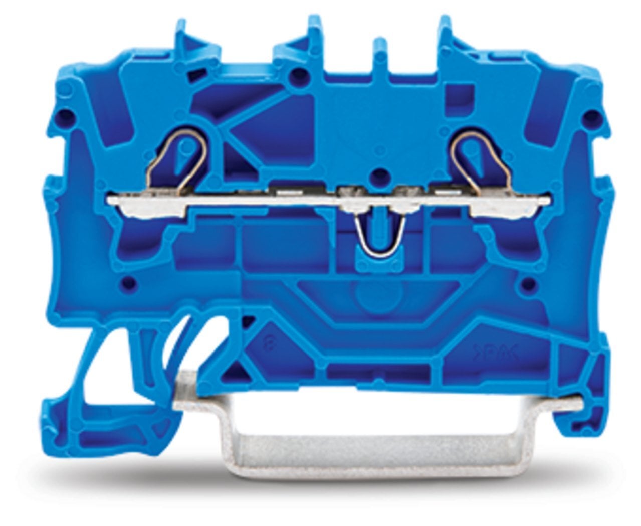 2-conductor through terminal block; 1.5 mm; for Ex e II and Ex i applications; side and center marking; for DIN-rail 35 x 15 and 35 x 7.5; Push-in CAGE CLAMP; 1,50 mm; blue