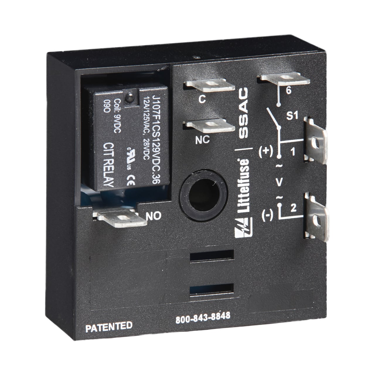 The KRDB Series is a compact time delay relay measuring only 2 in. (50.8 mm) square. Its microcontroller timing circuit provides excellent repeat accuracy and stability. Encapsulation protects against shock, vibration, and humidity. The KRDB Series is a cost effective approach for OEM applications that require small size, isolation, reliability, and long life. Operation (Delay-on-Break): Input voltage must be applied before and during timing. Upon closure of the initiate switch, the output relay energizes. The time delay begins when the initiate switch is opened. The output remains energized during timing. At the end of the time delay, the output de-energizes. The output will energize if the initiate switch is closed when input voltage is applied. Reset: Reclosing the initiate switch during timing resets the time delay. Loss of input voltage resets the time delay and output.