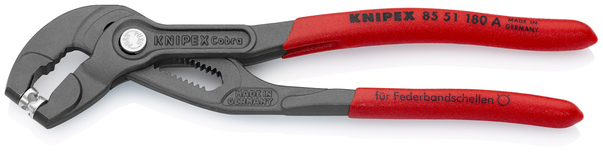Spring Hose Clamp Pliers, 7 1/4 in., Non-Slip Plastic, Bulk