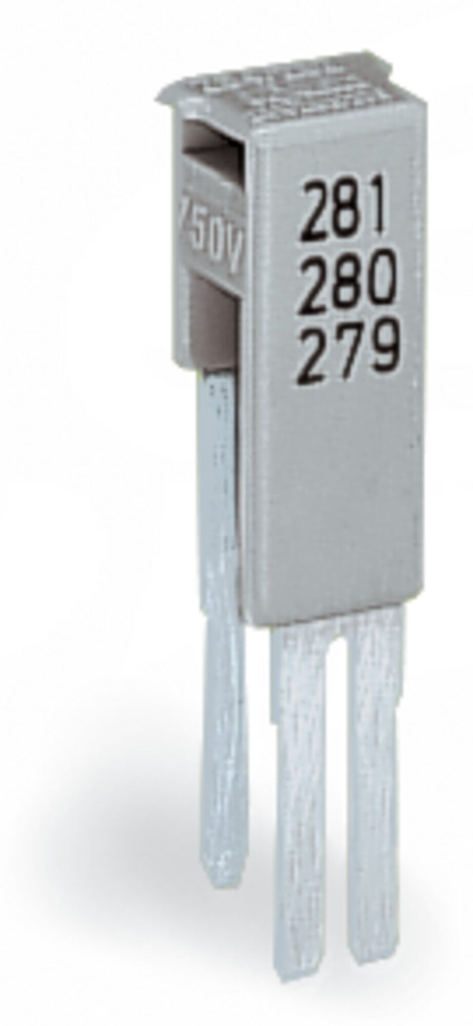 Step-down jumper; from 284/282 to 281/280/279 series; insulated; gray