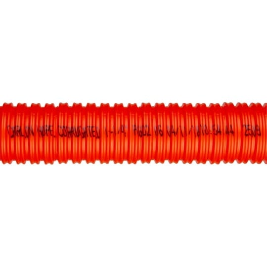 High Density Polyethylene Duct, 1-1/4 Inch, Corrugated, 1 Way Single Split, Orange, No Stripes, 1,130 Pound Pull Tape, Length 5,000 Feet