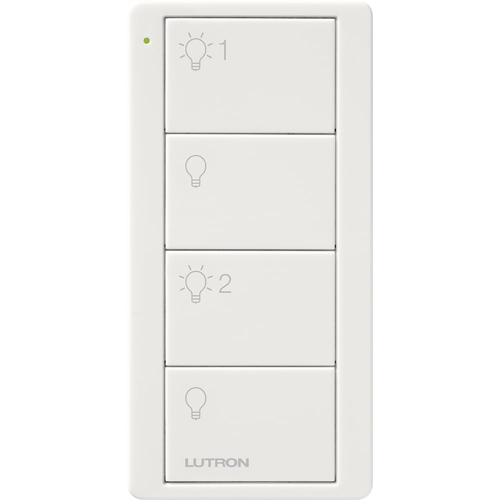 Pico Wireless Control PRO, 4-button, 434 MHz, 2 group control of lights, in white
