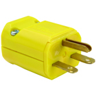 15amp 250v, Straight Blade Plug, 2pole 3wire, Yellow
