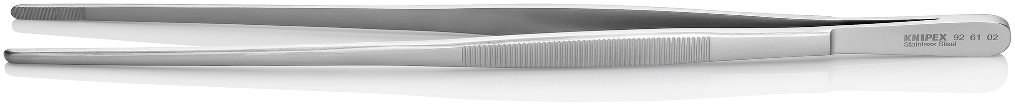 Stainless Steel Gripping Tweezers-Blunt Tips, 11 3/4 in., 2.50 mm TT, 4.70 mm TW