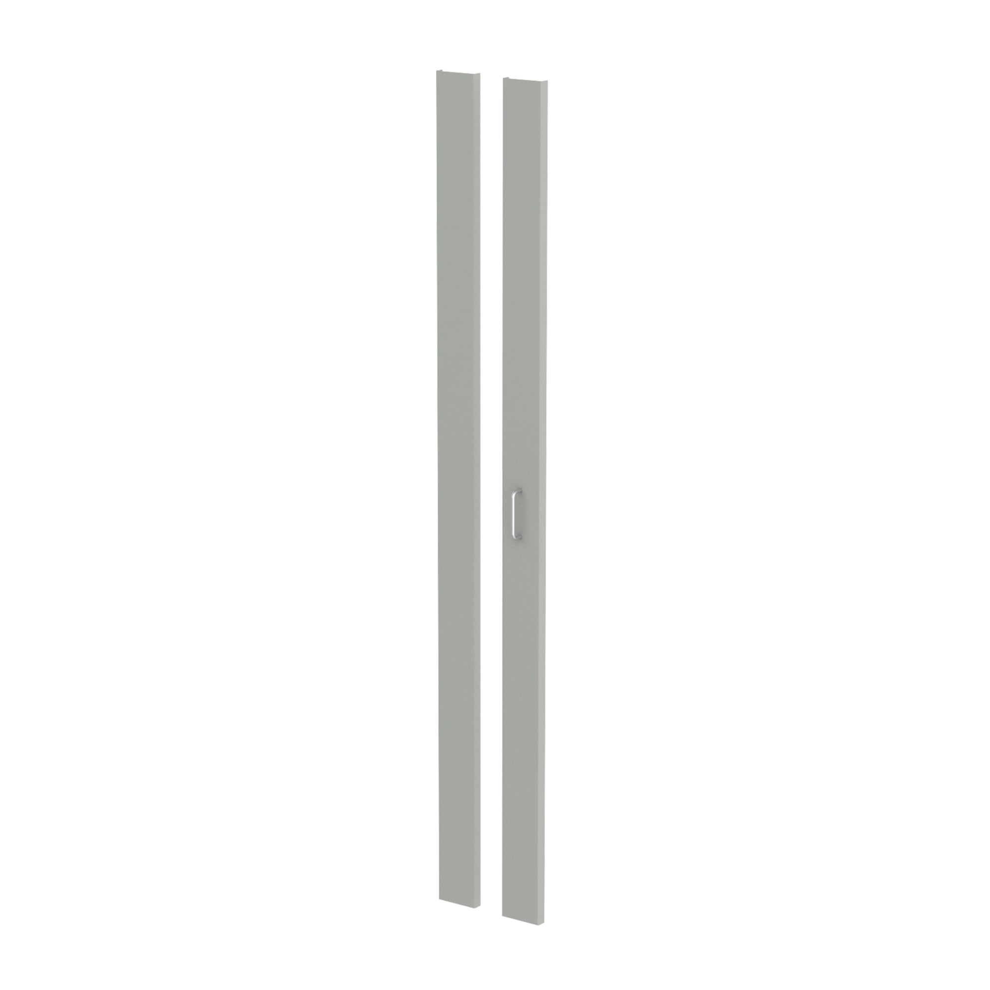 Filler Panel Kit, fits 2000x800 Rack Frame, L or R Justified, Light Gray, Steel