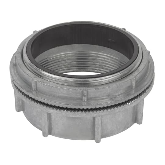 Conduit Hub, 4 Inch, Zinc Body, Flame Retardant Insulated Throat, Nitrile Rubber Sealing Ring, For Rigid/IMC Applications, UL E23018, Conforms to UL514B