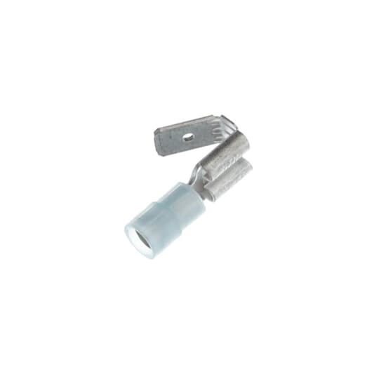 Nylon Insulated Piggy Back Disconnect, Length .87 Inches, Width .30, Piggy Back Depth .43 Inches, Maximum Insulation .163, Tab Size .250x.032, Wire Range #16-#14, Color Blue, Copper, Tin Plated, 100 Pack