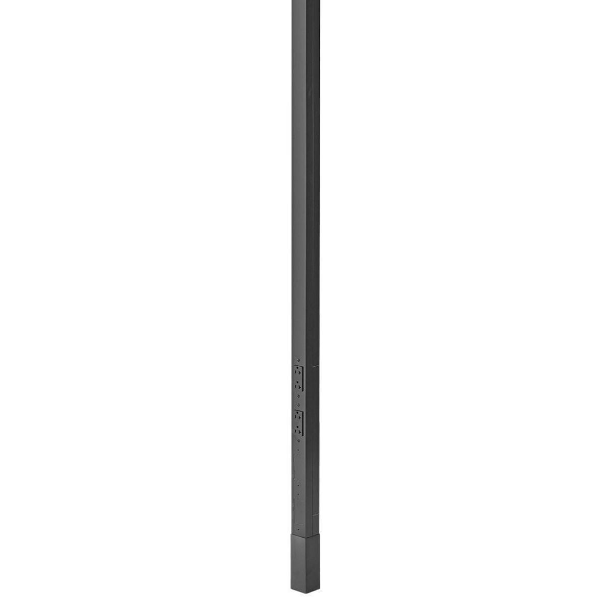 Aluminum Service Poles, 10' 2" Height, 2)Decorator Duplex, Gray