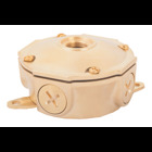 VXJ1BR RAB BRASS 4 JUNCTION BOX WITH COVER ONE 1/2