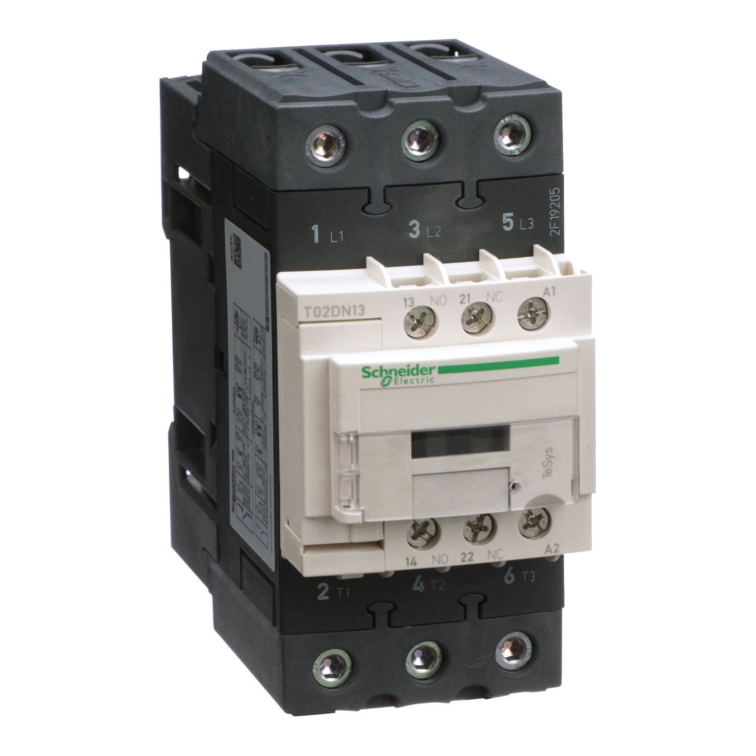 Contactor, Tesys N Contactors, nonreversing, 3P, 3phase, 45A, 25HP at 460VAC, NEMA size 2, 120VAC 50/60Hz coil, open