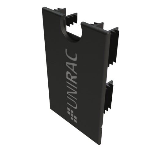 Ground Fixed Tilt Black End Cap