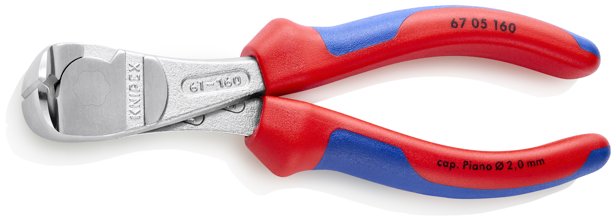 High Leverage End Cutting Nippers, 6 1/4 in., Multi-Component, Chrome Plated