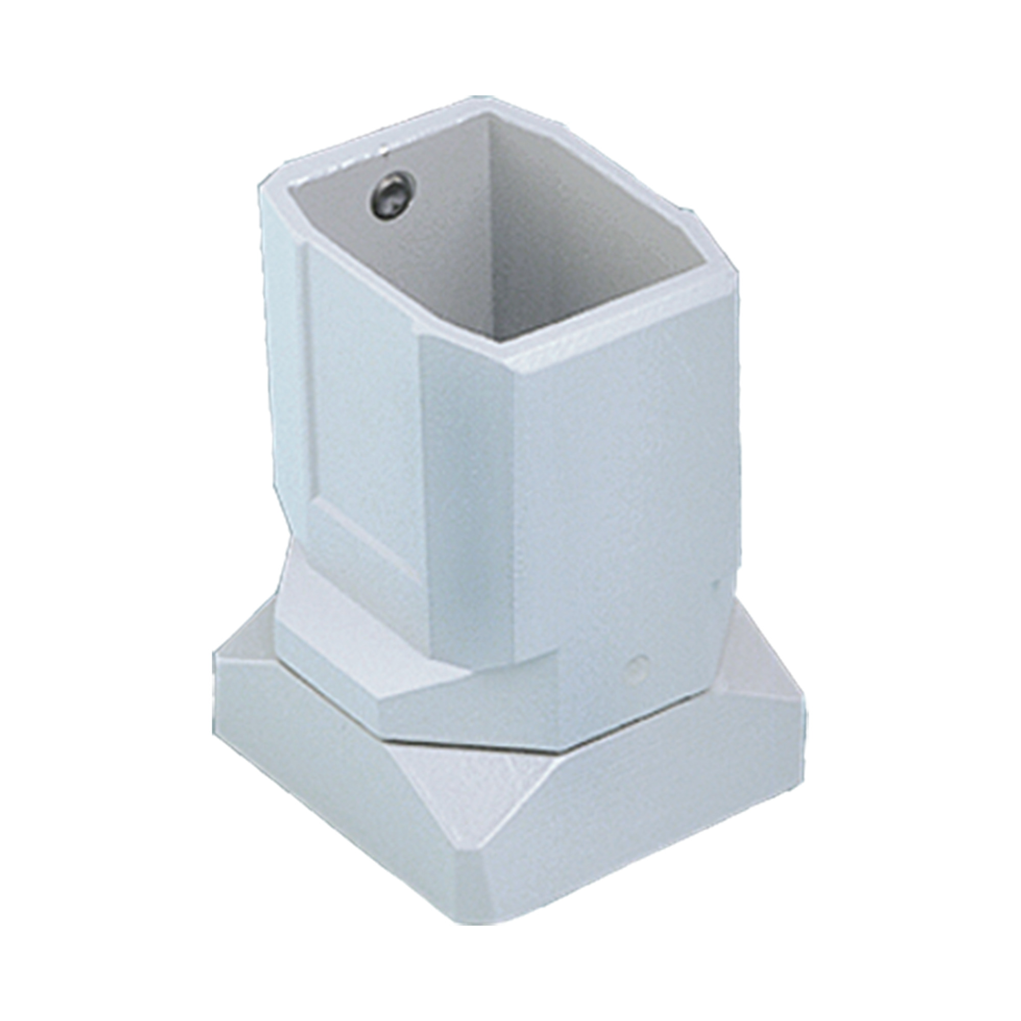 Compact Series 2 Flange Coupling, fits 45x60mm, Lt Gray, Aluminum