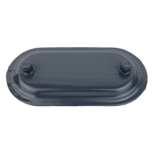 PVC Coated Conduit Body Cover, Form 7, 1 Inch, Gray Iron, Dark Gray