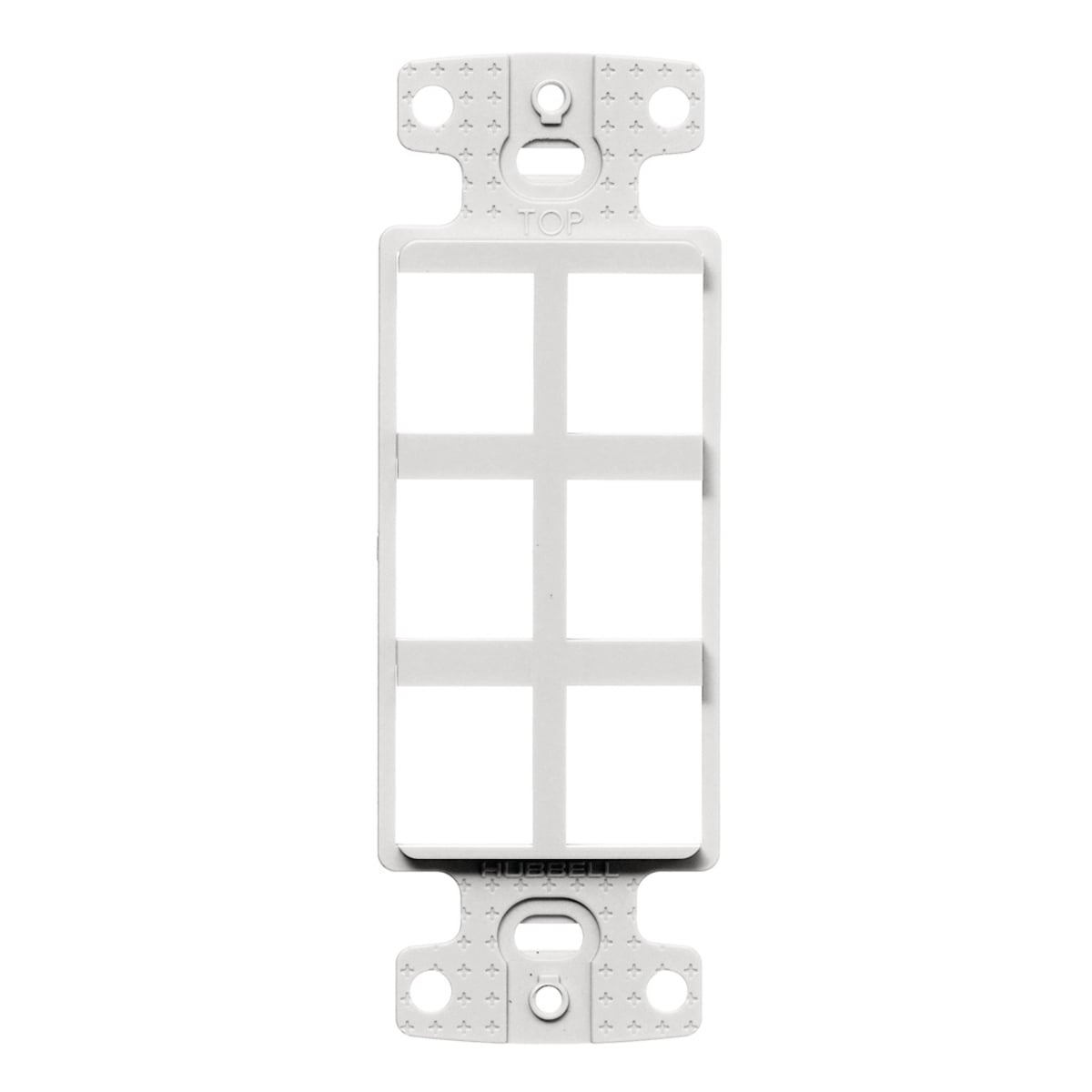 NetSelect Products, Plate Decorator Frame, Keystone, 6-Port, White