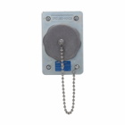 Eaton Crouse-Hinds series DS receptacle housing, Feraloy iron alloy, Two-wire, three-pole, 15A, 125 Vac, For plugs with U shaped or round grounding contacts