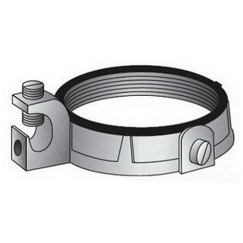 OZ-Gedney Type IBC-L-BC Insulated Grounding Bushing With Lug, Size: 2-1/2 IN, Malleable Iron Body, Bronze Lug, Steel Clamping Screw And Set Screws, Finish: Zinc Plated Body, Bright Dip Lug, Zinc Plated Clamping Screw And Set Screws, Connection: Threaded, 150 DEG C, 14 - 2/0 AWG Grounding Wire, 3-3/8 IN Outside Diameter, 7/8 IN Width, 2-1/2 IN Turning Radius With Lug, Third Party Certification: UL File Number E-24264, CSA 009795, Applicable Third Party Standards: UL 467, CSA C22.2 No.41, Federal Specification W-F-408E, NEMA : FB-1, For Rigid Conduit And IMC