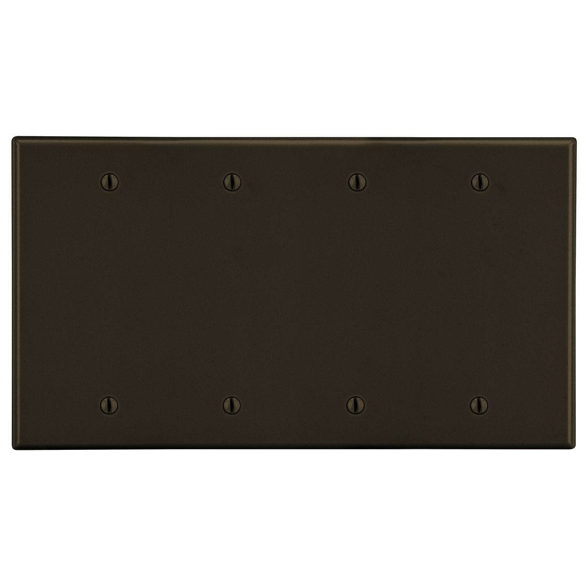 Wallplate, 4-Gang, 4 Box Mount Blank, Brown
