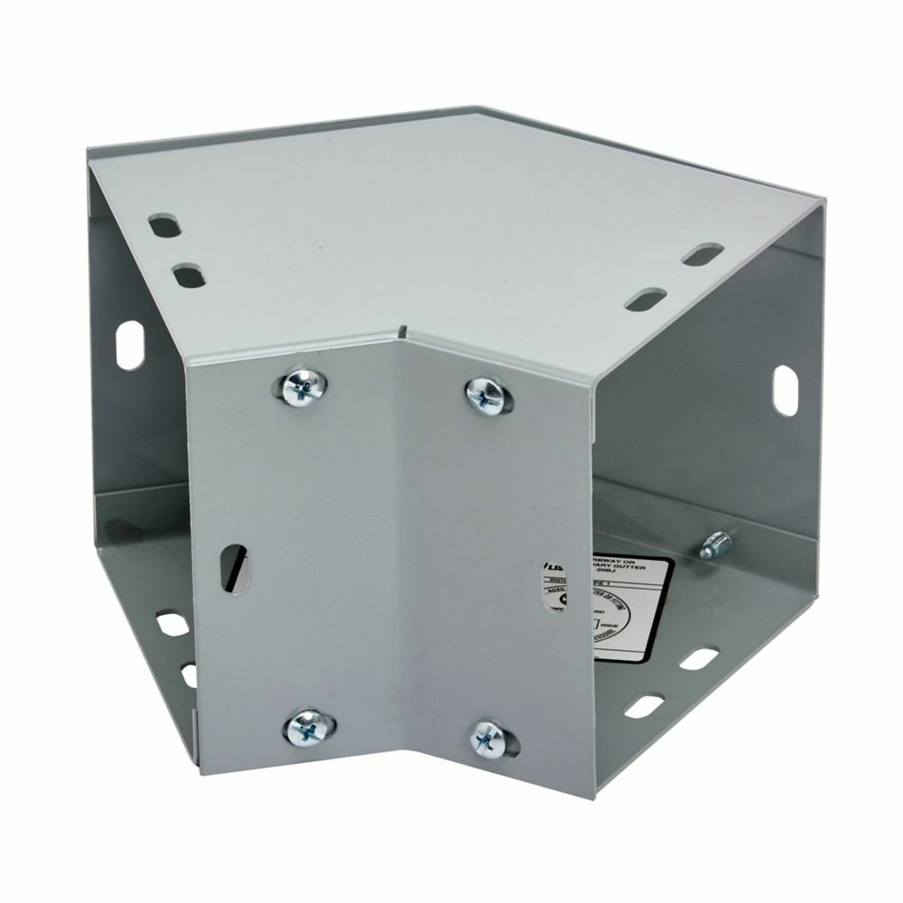 wireway elbow fitting, Lay-in, 90? elbow, combo opening, NEMA 1, Steel, ANSI 61 gray painted, 12" X 12"
