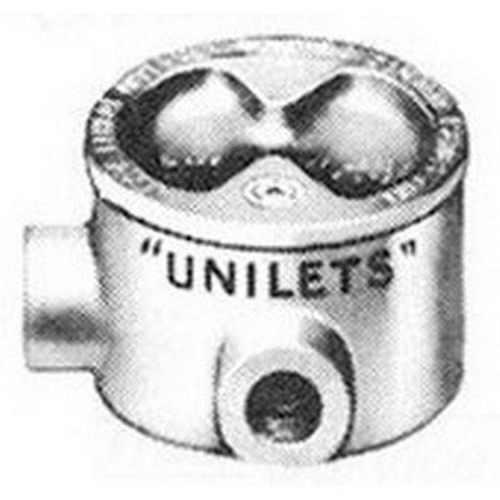 Type L Conduit Body with Cover, 3/4 inch, Malleable Iron Body/Copper-Free Aluminum Cover, Zinc Electroplated