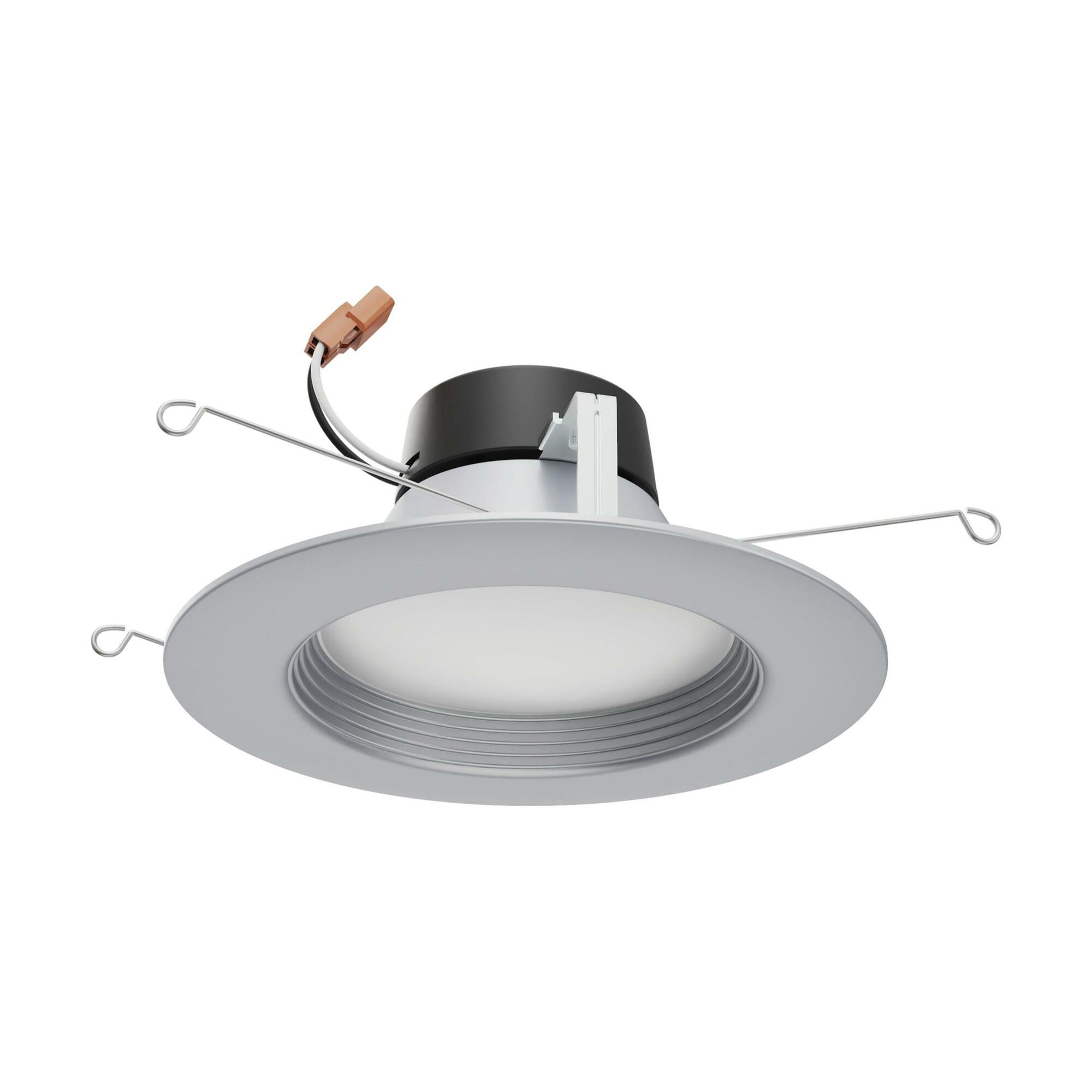 9 Watt - LED Downlight Retrofit - 5 Inch - 6 Inch - CCT Selectable - 120 Volts - Dimmable - Brushed Nickel Finish
