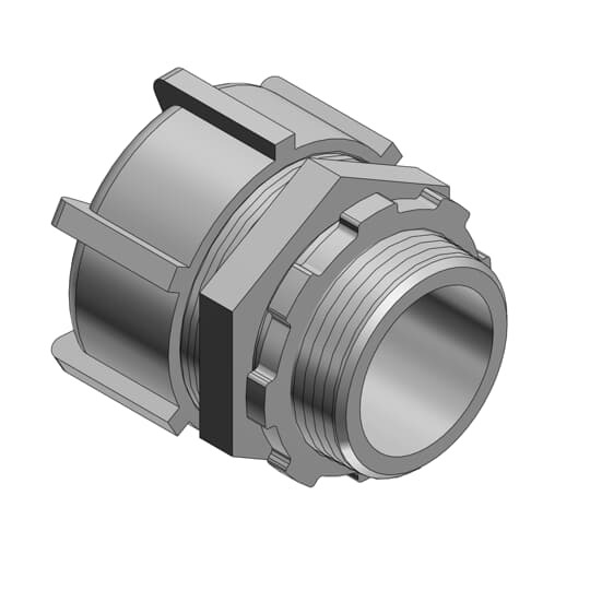 1/2 Inch Aluminum Liquidtight Connector, Non-insulated