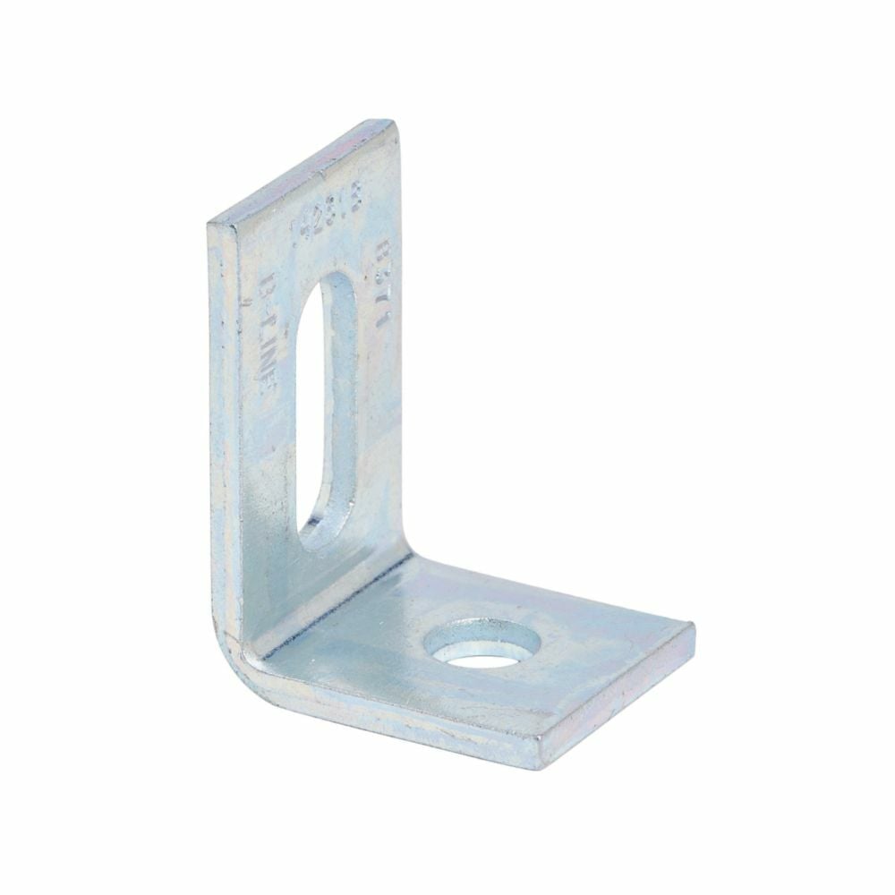Eaton B-Line series corner angle, 2" H x 2.62" L x 1.62" W, Steel, Electro-plated, Two hole adjustable corner angle