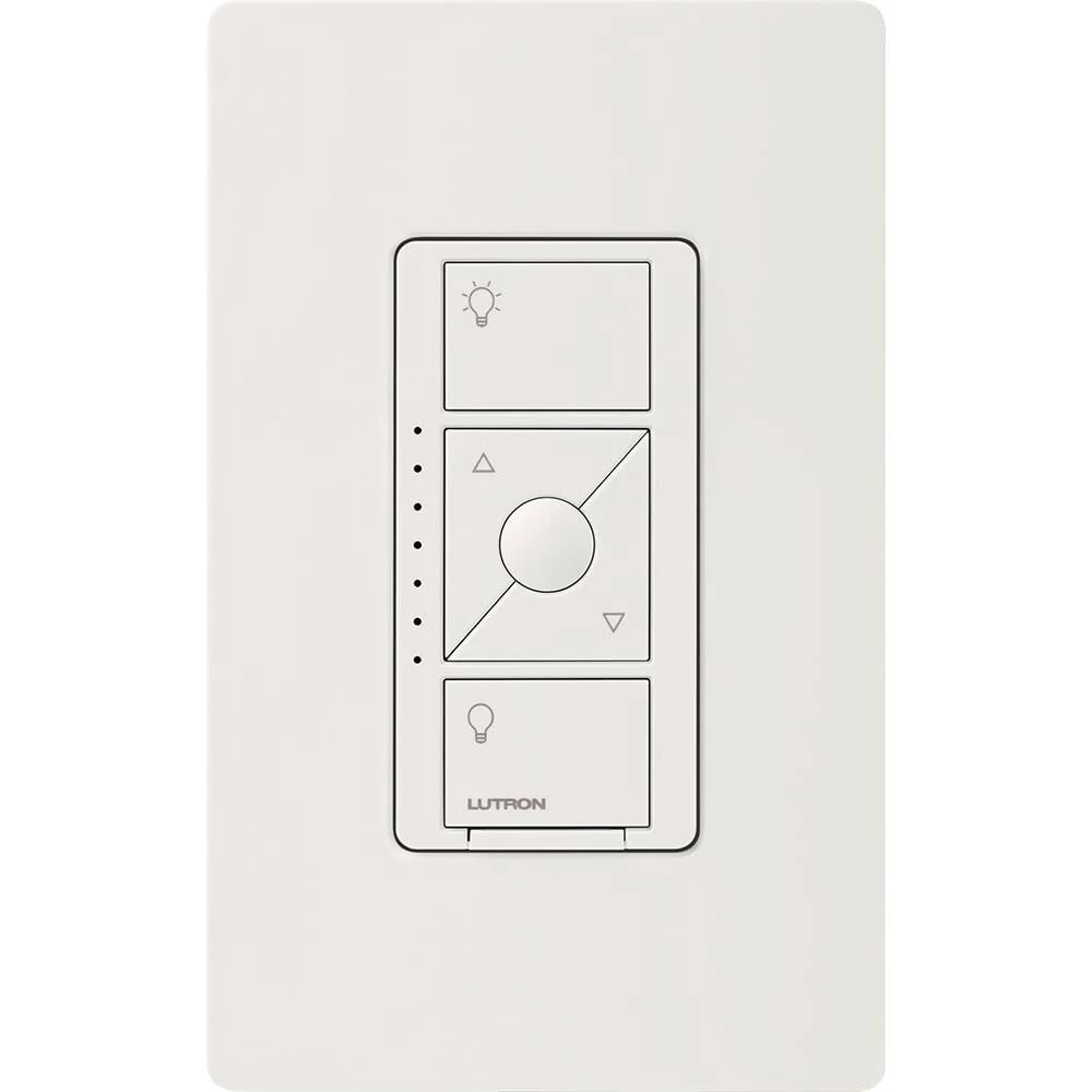 Lutron Caseta Wireless ELV+ Smart Dimmer Switch, with Phase Selectable Dimming for LED (250W), MLV (400W), ELV (500W), and Incandescent/Halogen (500W) lighting, 120V, White