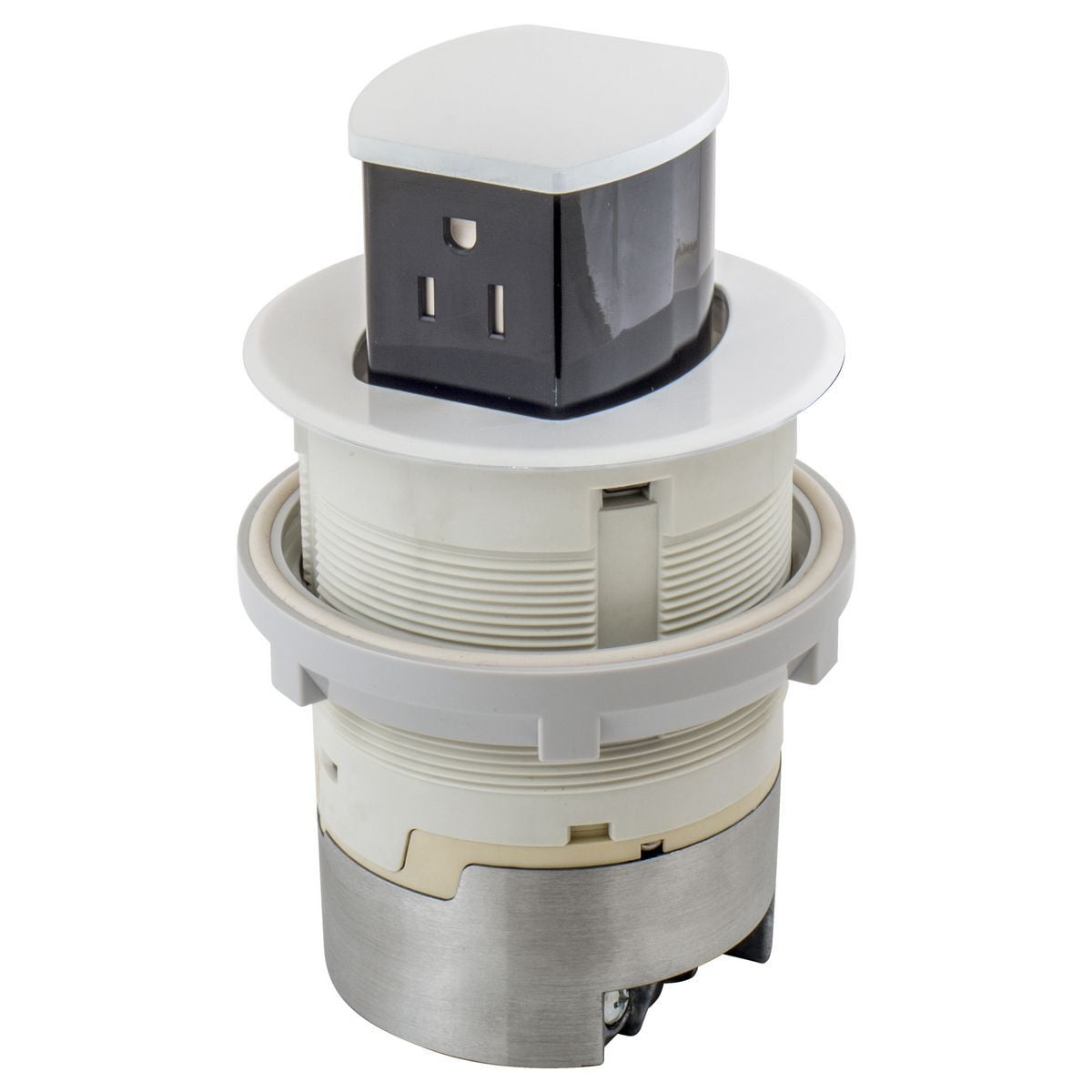 15A Kitchen Counter Receptacle, Surface Mount, White
