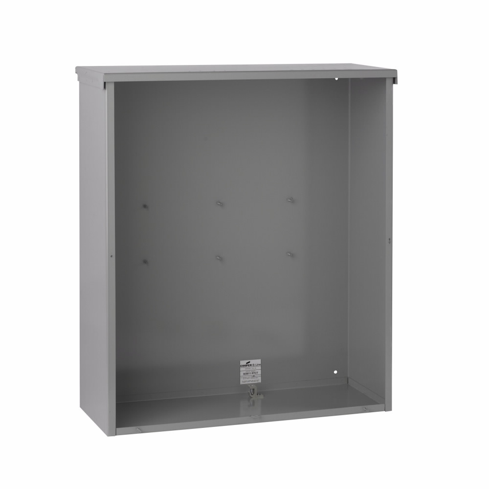 Eaton B-Line series CT lift off cover, 12 gauge steel, ANSI 61 gray paint, Galvanized steel, Surface mount, 1P or 3P, Lift off cover