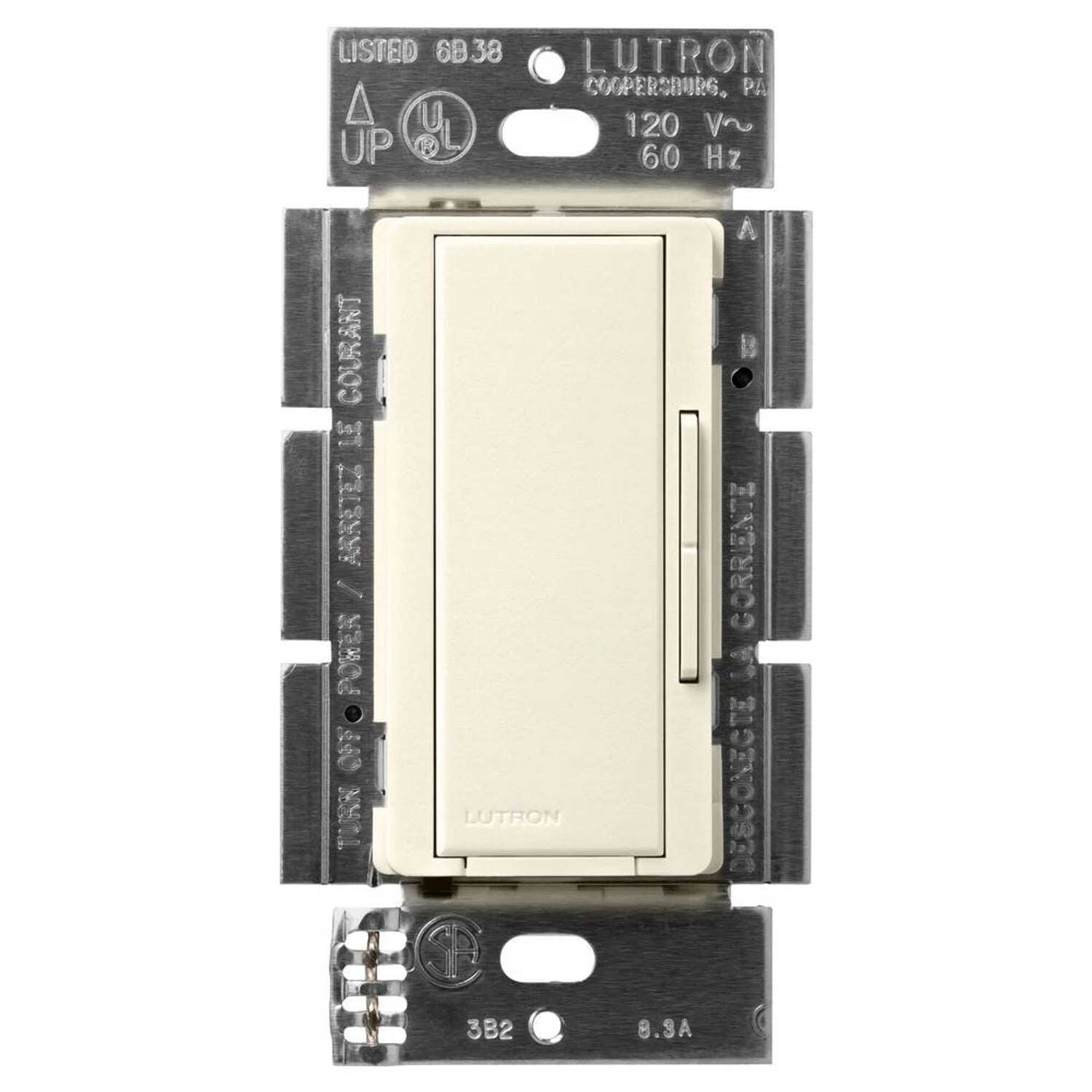 Maestro Companion dimmer for multi-location use, 120V, Satin finish in biscuit