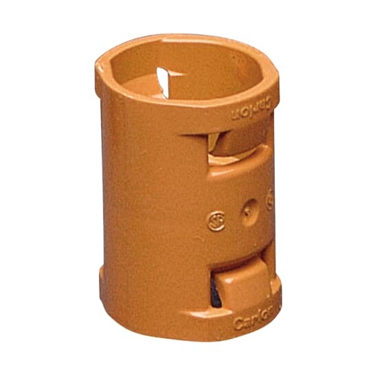 Quick Connect Coupling, Size 1 Inch, Length 1.856 Inches, Material PVDF, Color Orange