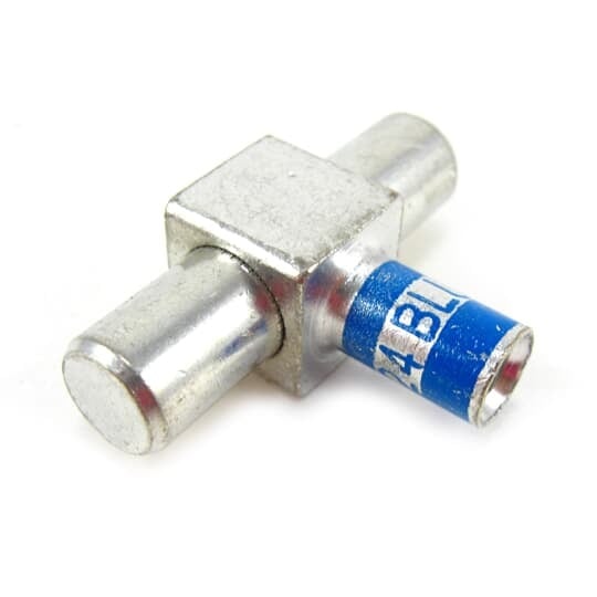 KUBE Male (Two Load) Copper Motor Pigtail Disconnect, Wire Size 6 AWG, Body Size 2, Die Color Blue