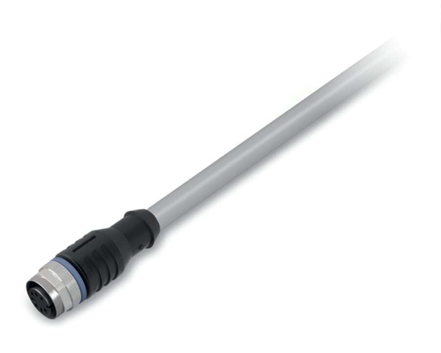 Power cable; M12A socket; straight; 4-pole; Length: 20 m
