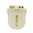 Fluorescent Lampholder, Med Bi-Pin, With Internal Shunt, White