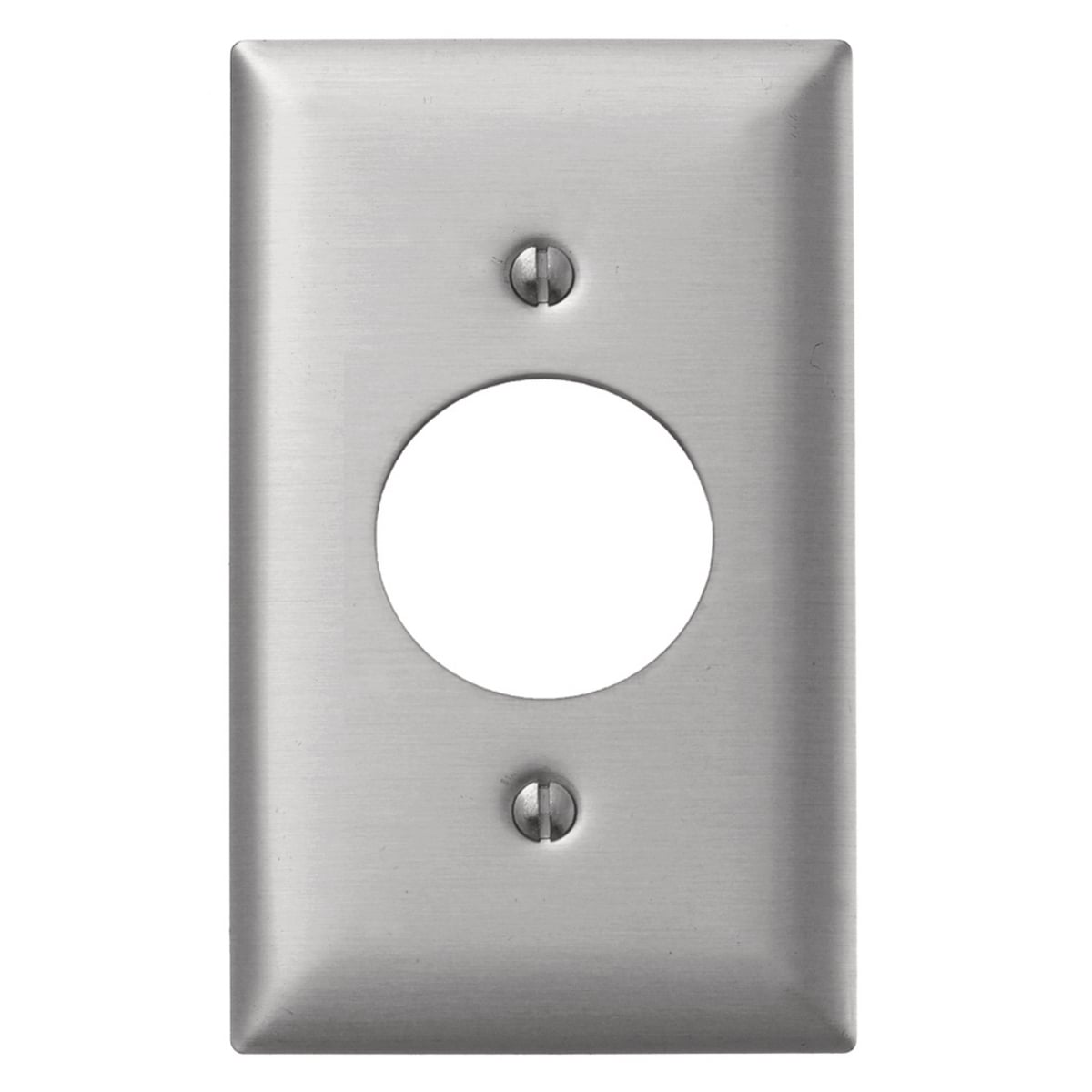 Wallplates and Boxes, Metallic Plates, 1- Gang, 1) 1.60" Opening, Standard Size, Aluminum