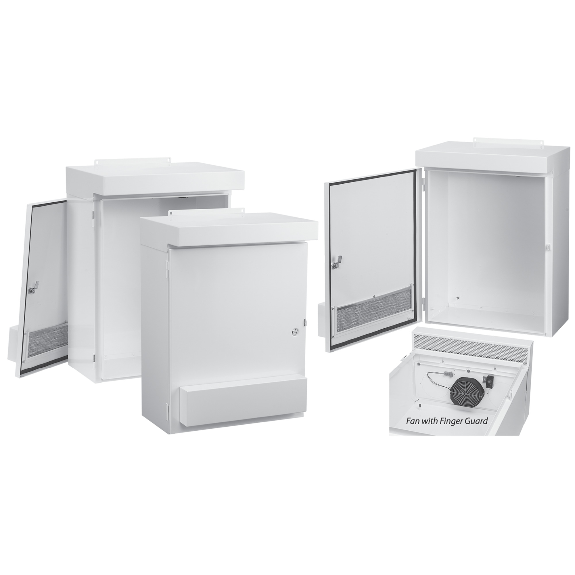 WeatherFlo with Fan Type 3R, 56.00x36.00x16.00, White, Aluminum