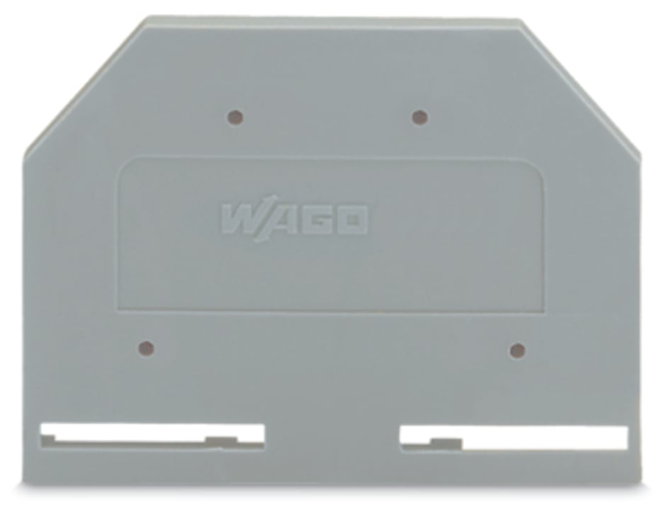 End and intermediate plate; 3 mm thick; gray