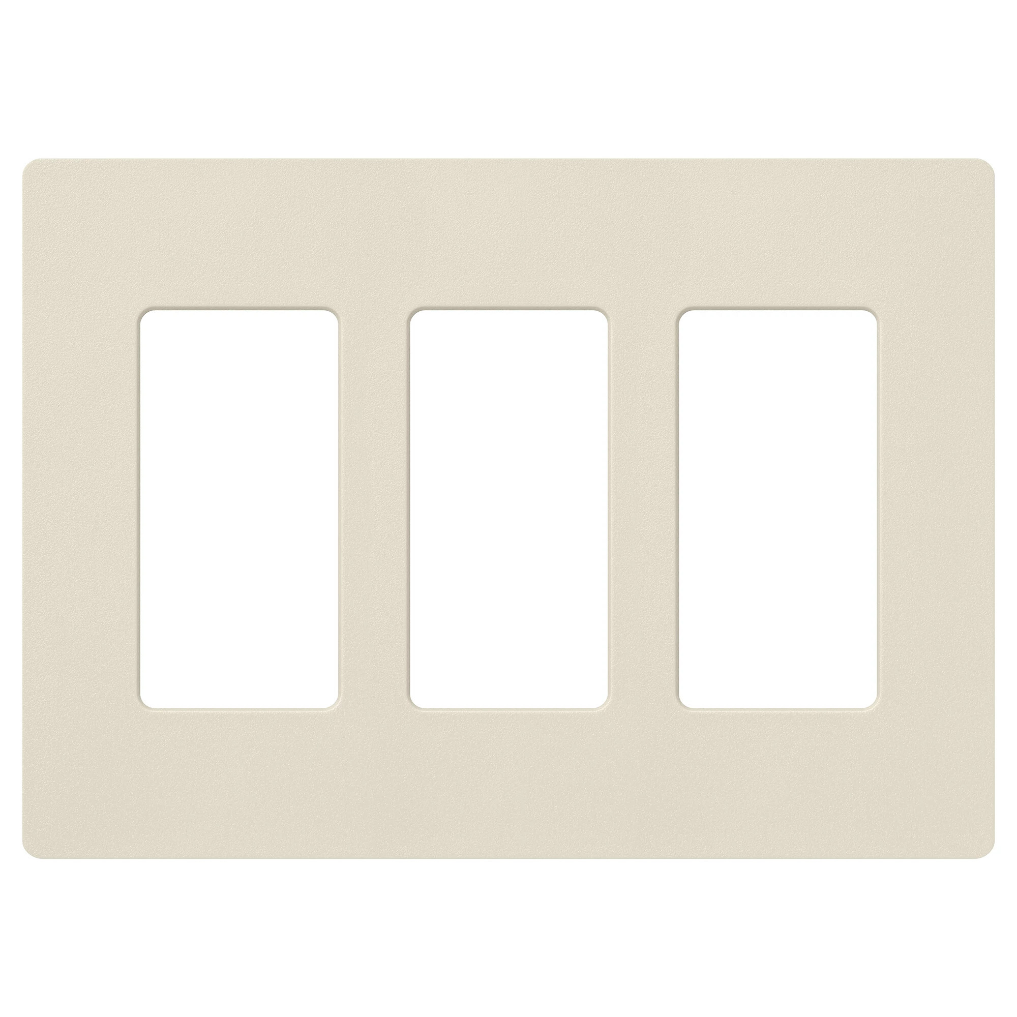 Claro Wallplate, Satin Finish, Three-gang in pumice