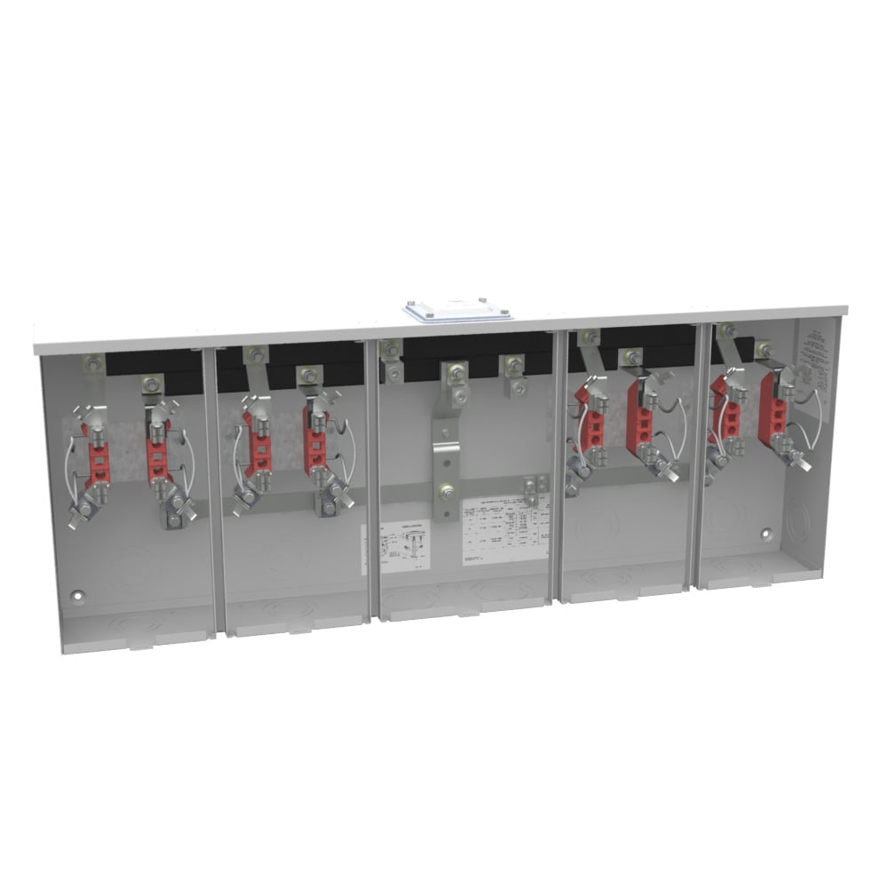 U1254-RXL-KK-K1-SLVG 4 Term, Ringless, Large Hub Opening Adapt to Small, Horn Bypass, 4 Position, Single Connector, 6-350 kcmil