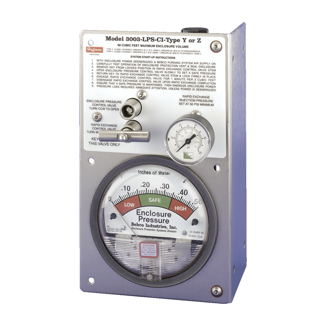 Large-Volume Type Y and Z Purging/Pressurization System, 90CF, Vertical Mount