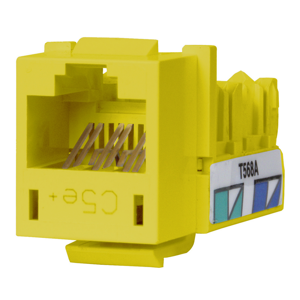 Telephone/Data, Jack, XCELERATOR, Cat 5e, Yellow, 25 Pack