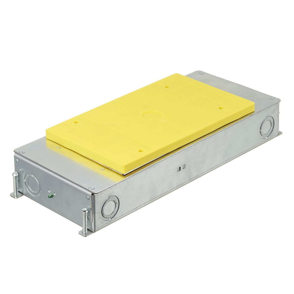 SystemOne ETERNAL Series Concrete Floorboxes , Galvanized Stamped Steel Box, Recessed, 2-Gang CFB Series Box for Rectangular Covers, 2.50" Minimum Depth of Pour