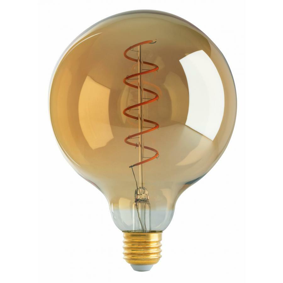 4 Watt G40 LED - Amber - Medium Base - 2200K - 260 Lumens - 120 Volts