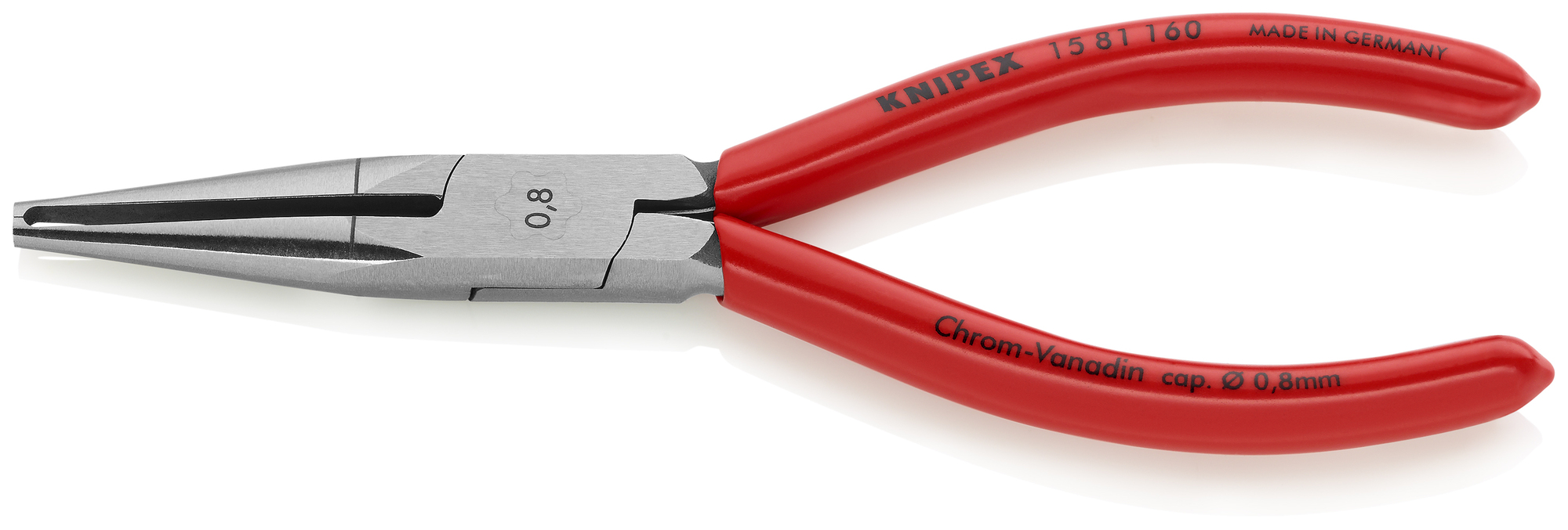 End-Type Wire Stripper 0.8 mm, 6 1/4 in., Non-Slip Plastic